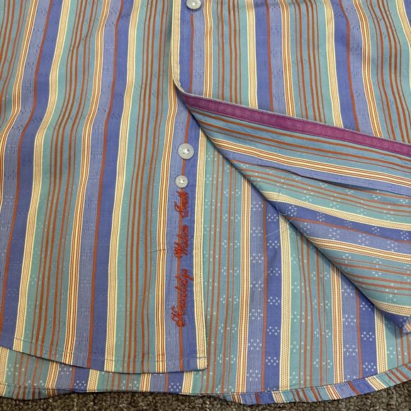 Robert Graham L/S Button Down Horse Flip Cuff Casual Dress Shirt - Men's XL - Ok - Picture 2 of 15